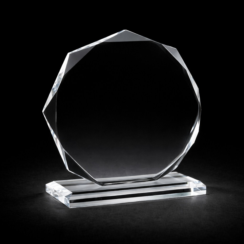 Trophée Verre diamant 20cm