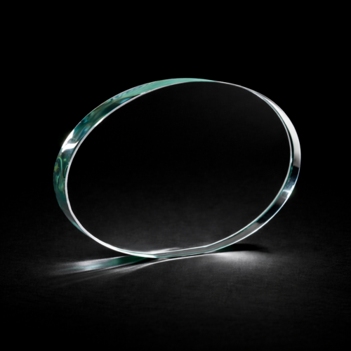 Trophée Verre Ovale 18x12cm