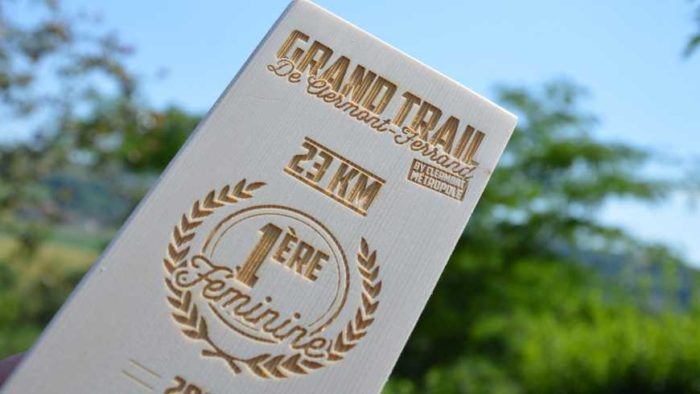 Trophée bois Grand Trail de Clermont-Ferrand