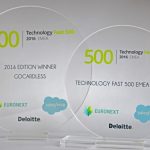 Trophée personnalisé - Technology fast 500 EMEA Winner - Euronext - Deloitte - Salesforce