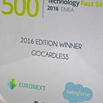 Détails de Trophée personnalisé pour Technology fast 500 EMEA Winner - Euronext - Deloitte - Salesforce