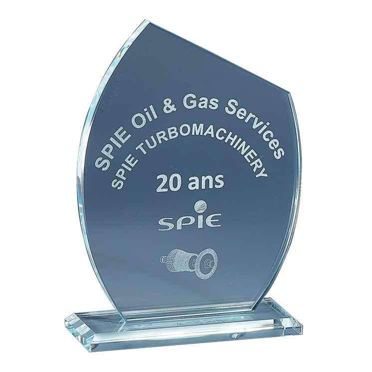 Trophée en Verre Le Meilleur à Personnaliser (Modèle Homme)