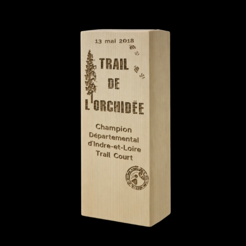 Trophée en bois gravé Totem 18cm x 9cm