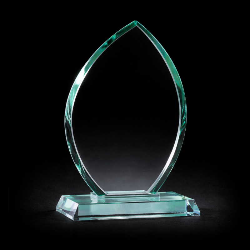 Trophée verre Flamme 23cm
