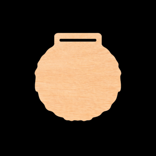 Médaille en Bois Gravé 60mm rondin 5mm