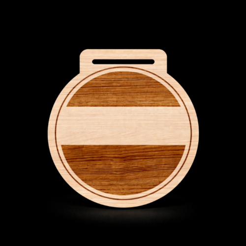 Médaille en Bois Gravé 70mm - 5mm