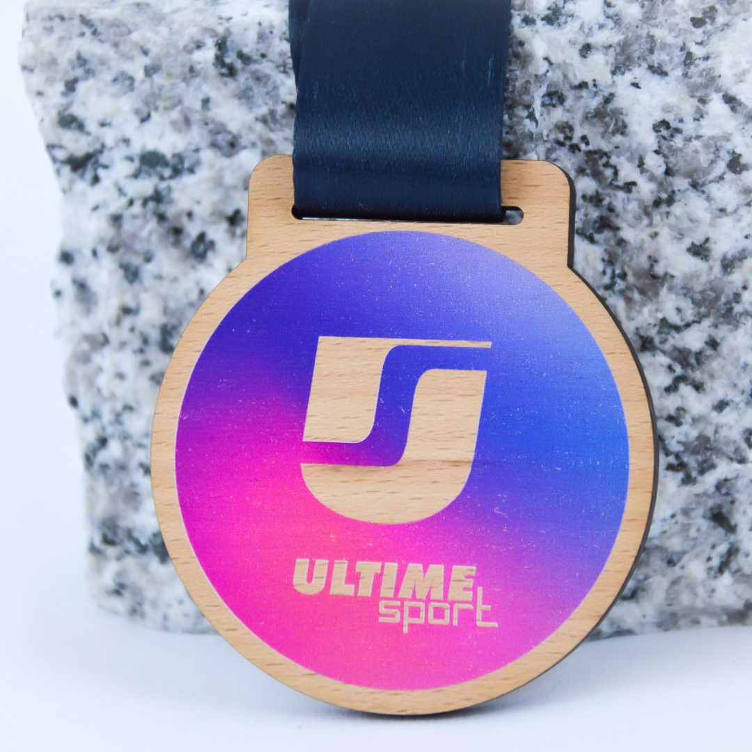 Custom printed wooden Ultimate Sports medal