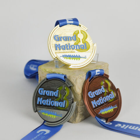 Ancienne Médaille Aviron – Bronze Argenté – Vintage – Bon état