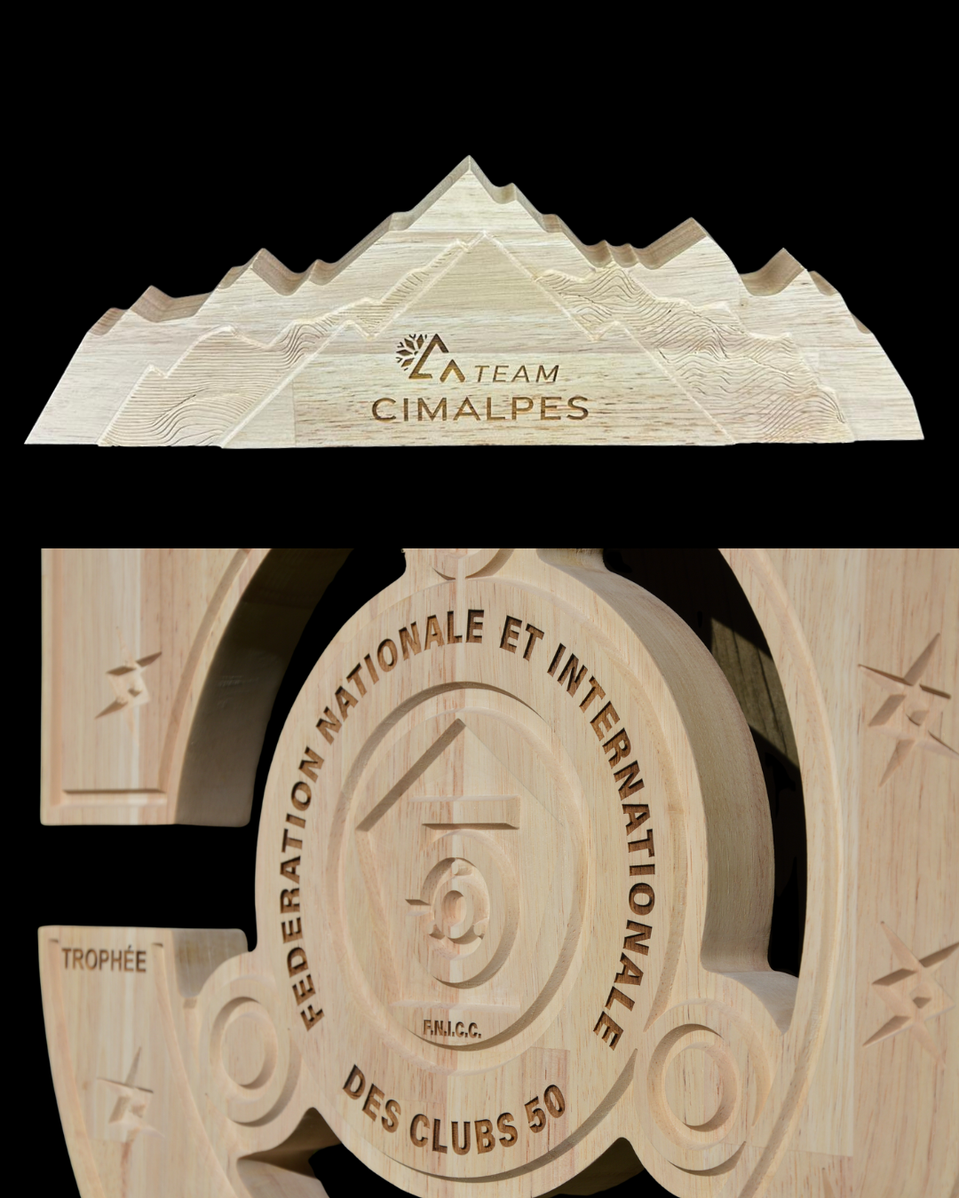 Trophée réalisé grâce à la CNC