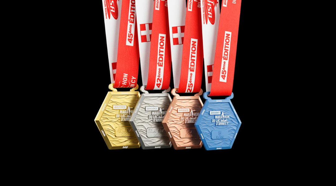 médaille finisher marathon annecy 2026 métal 5km 10km semi marathon coureurs