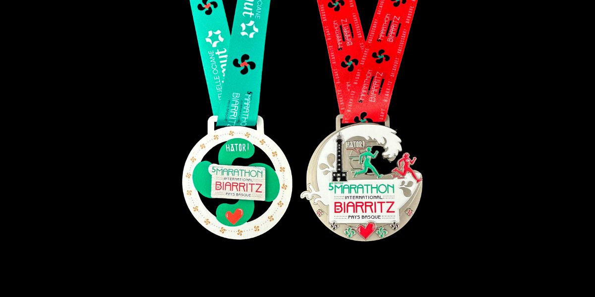 médailles marathon biarritz 2026 bois origine france garantie métal finisher
