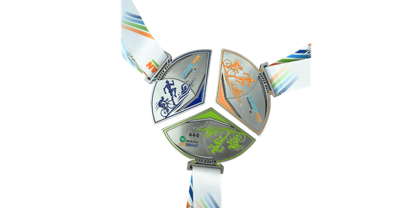 Médaille Super Défi sur mesure du Vercorsman 2026 composée de trois médailles